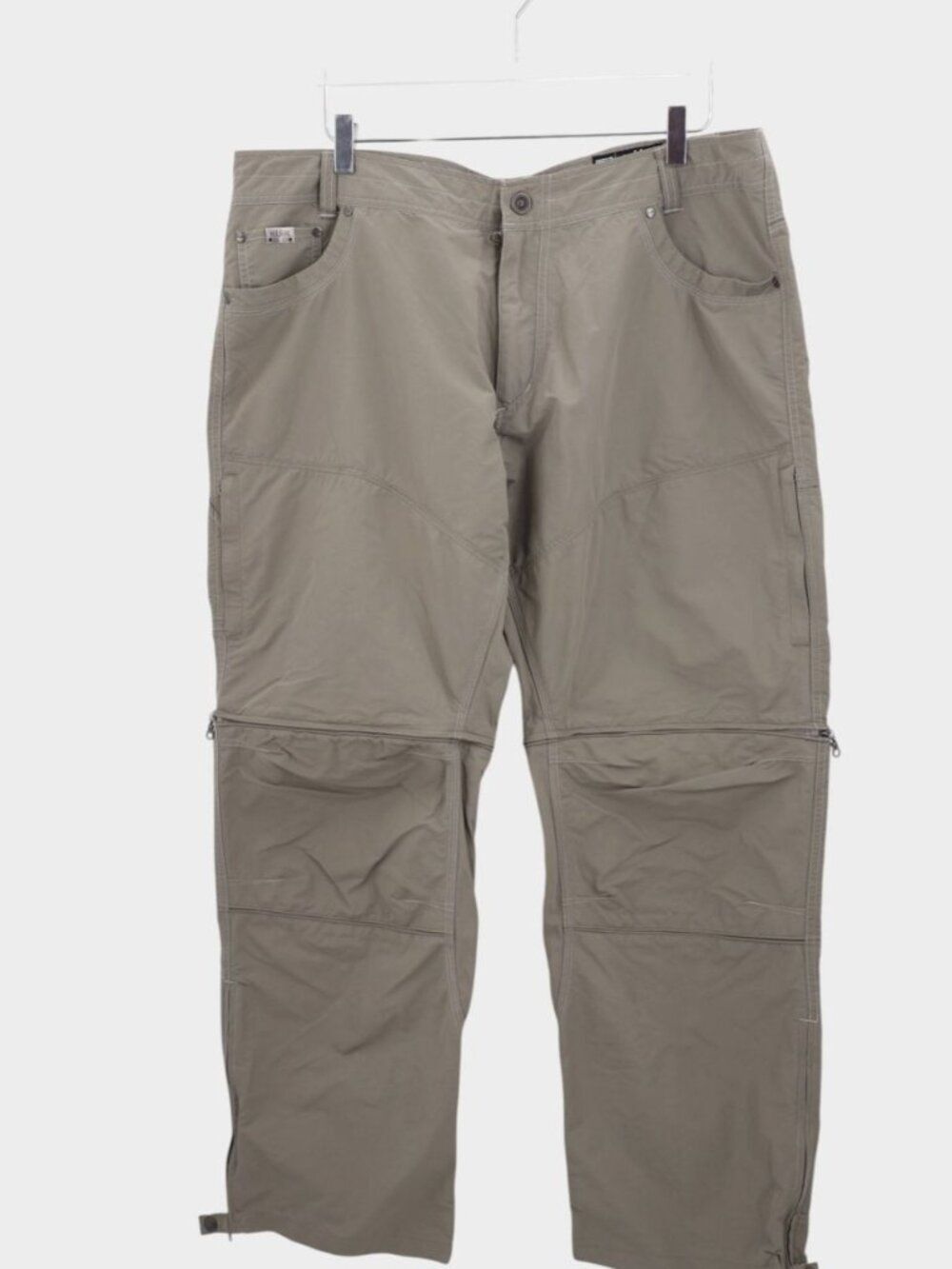 Kuhl Pants Mens 40x30 Beige Liberator Stealth Convertible Cargo Zip Off